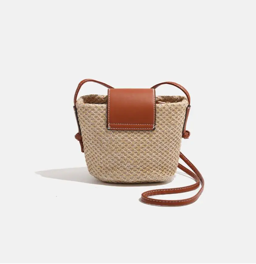 Women's Messenger Bag Straw Woven Shoulder Bags Fashion Beach Bag Storage Wallet Women's Small Bag