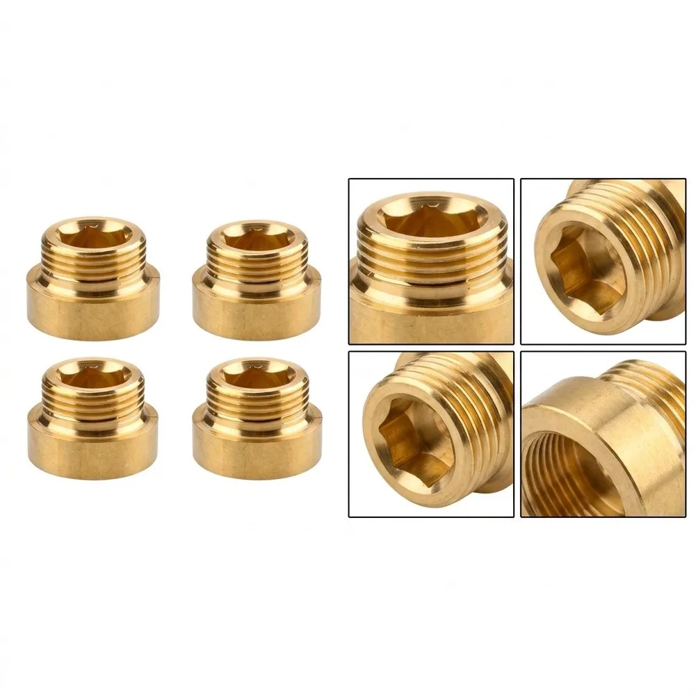 Brass For G12 Male to Female Shower Extension Connector 4-Pack for Plumbing Fixtures and Shower Head Installation