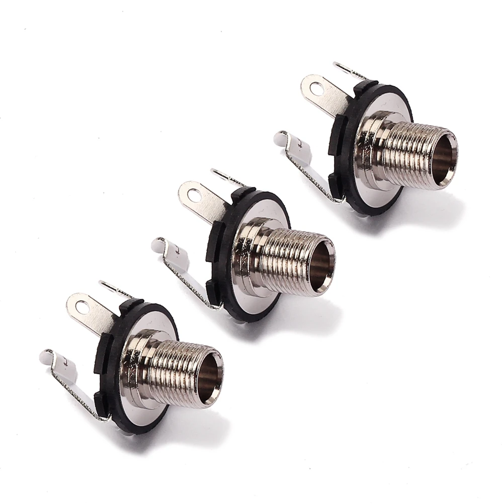 

10 pcs Copper Socket Gasket 1/4 Inch Output Jack Plate Connector Input Endpin Black Guitar Bass Pickup Accessories