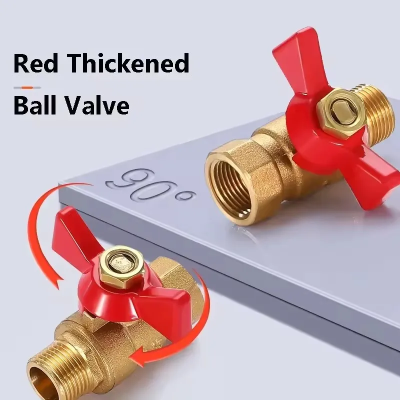 Brass Ball Valve Air Compressor Water Gas Oil Shut Off Valve 1/8" 1/4" 3/8" 1/2" BSP Threaded Mini Male To Female