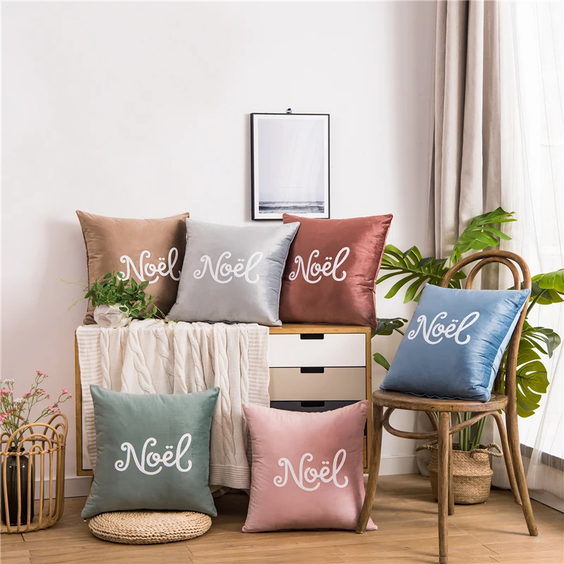 

45x45cm Letter Velvet Cushion Cover Nordic Throw Pillows Case Decorative Pillowcases For Home Sofa Seat Chair