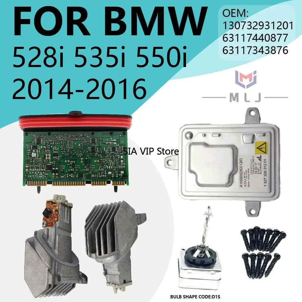 

FOR BMW 528i 535i 550i 2014-2016 OE 130732931201 63117440877 63117343876 XENUS Headlight TMS Driver Module Daytime light module