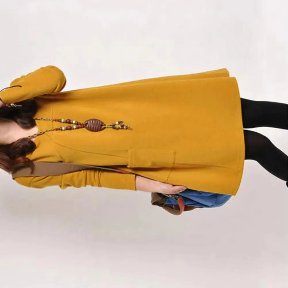 2025 Spring Women Dress Crew Neck Loose Long Sleeves Mid Length Loose Big Hem Women Autumn Dress Patch Pocket Lady Dresses