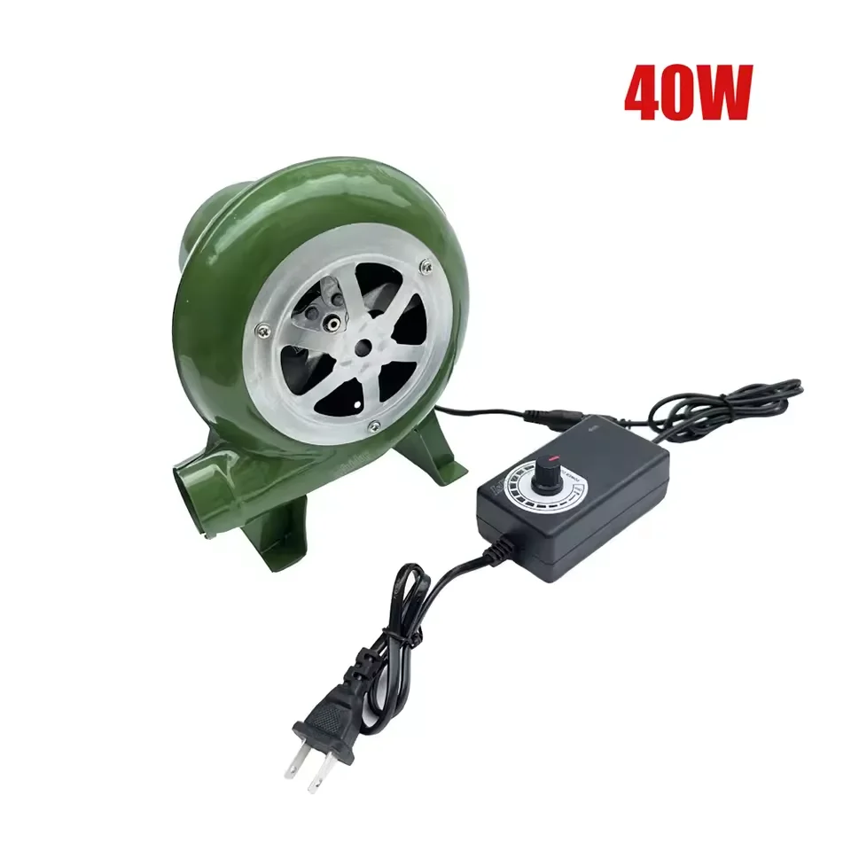 Kipas Blower Elektrik Kipas BBQ 100V 220V Cocok untuk Blower Tempa Mini Barbekyu dengan Adaptor Kecepatan AC100-240V M89B