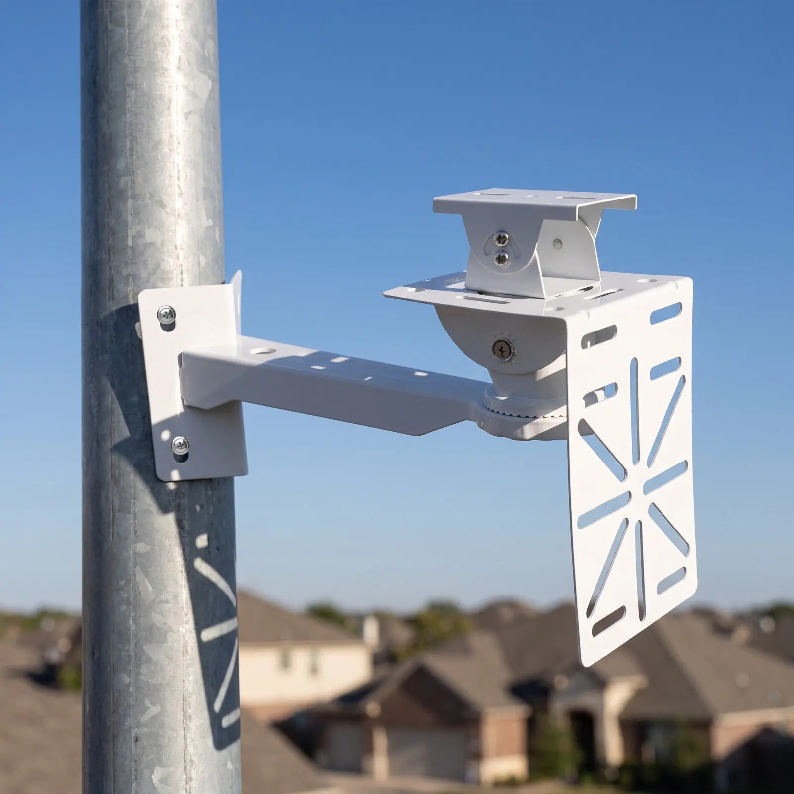 L-Shape Dome Camera Bracket Adjustable Outdoor Pole Mount for Security Cameras Stable Weather Resistant Cctv