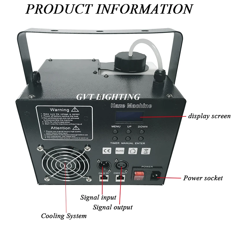 500W Smoke Machine Fogger Stage Effects For Dj Disco Club Bar Show Christmas Party Wedding Remote DMX512 Waterbase Hazer Ejector