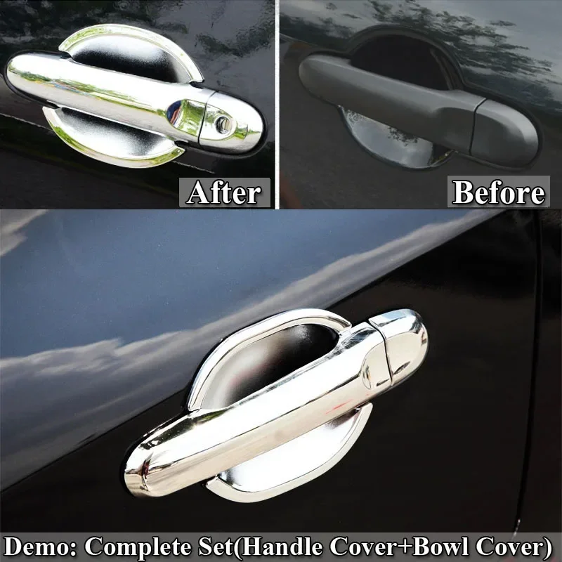 For Nissan Juke 2011-2018 ABS Chrome Side Door Handle Cover Trim & Door Bowl Cover Car Styling 2012 2013 2014 2015 2016 2017