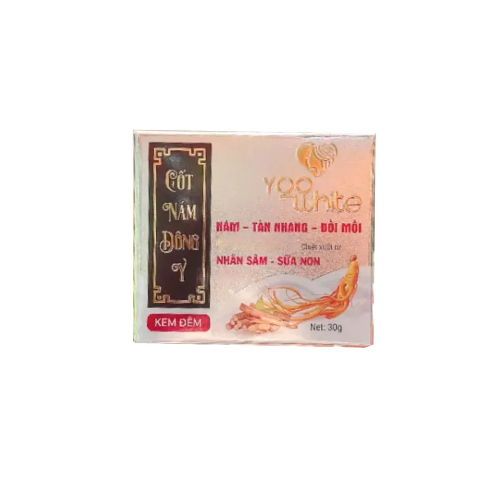 

30g Ginseng Skin Whitening Facial Kem Reduce Freckles Dark Spots Uneven Skin Tone Brighten, Smooth,Hydrate, Night Repair Formula