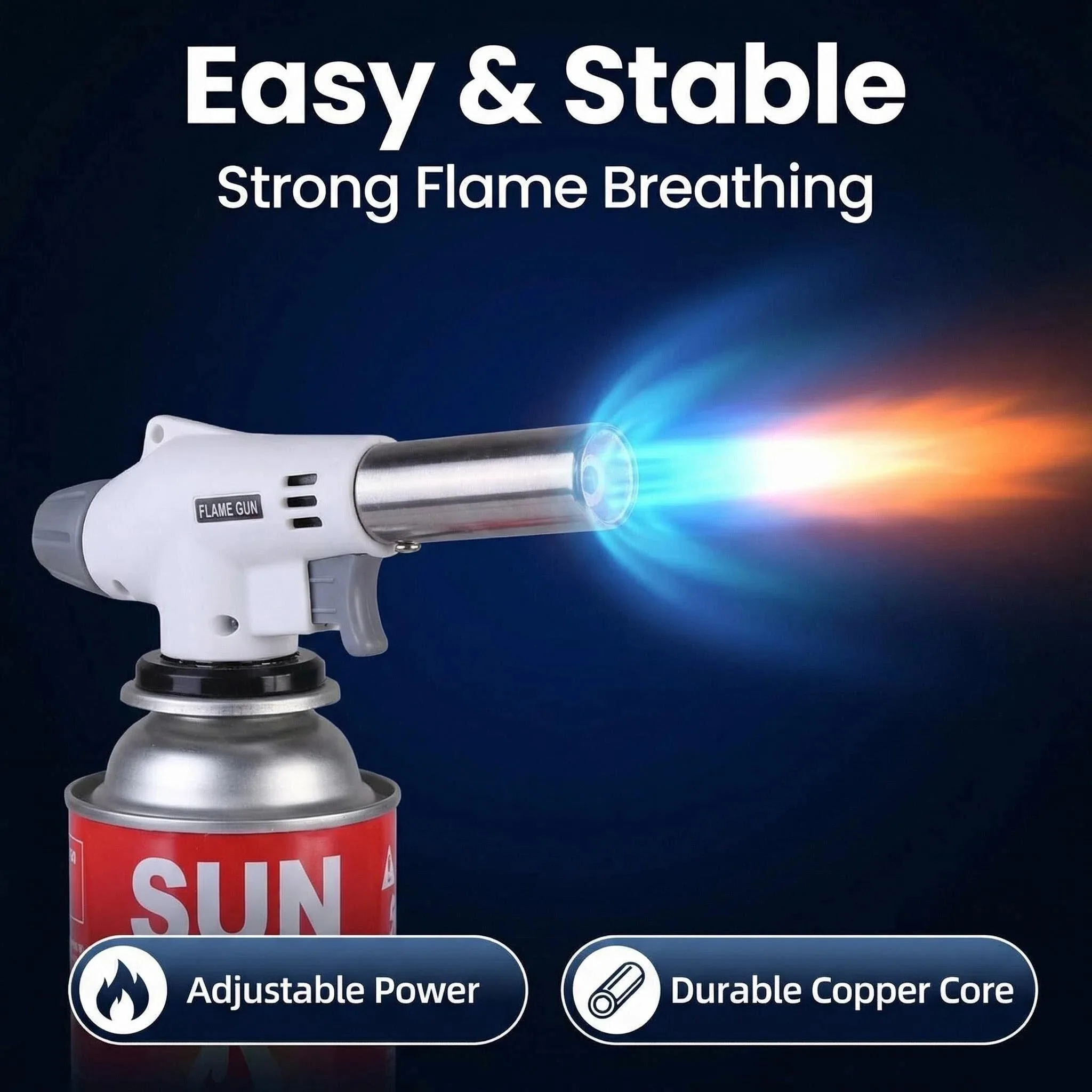 

Amultifunctionalportableflamesprayerignitersuitableforcampingbarbecuingdessertmaking weldingcookingheatingandhomelighting