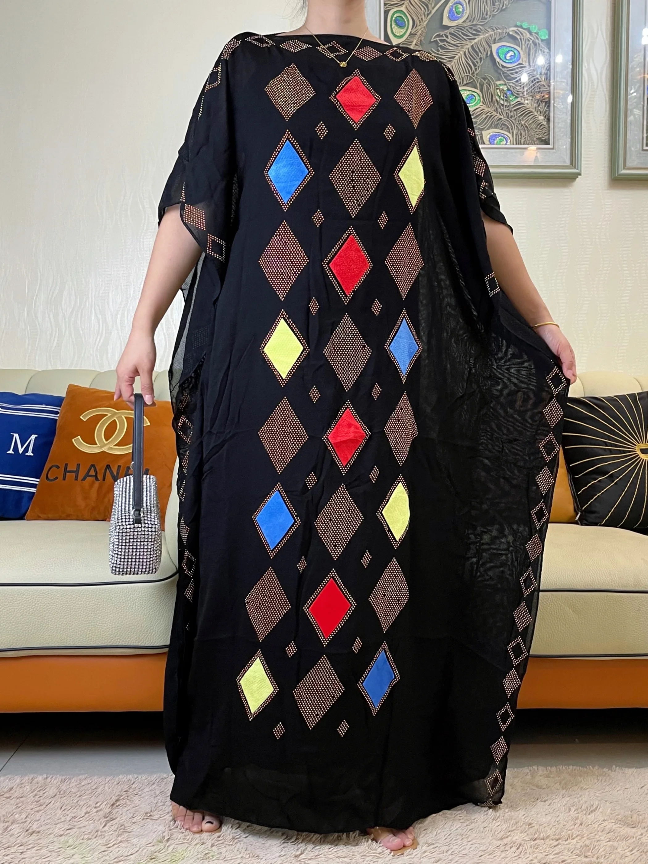 2025New Mode Moslim Abaya Voor Vrouwen Flanel Zachte Losse Femme Elegant Gewaad Afrikaanse Maxi Party Jurken Met Riem Tulband