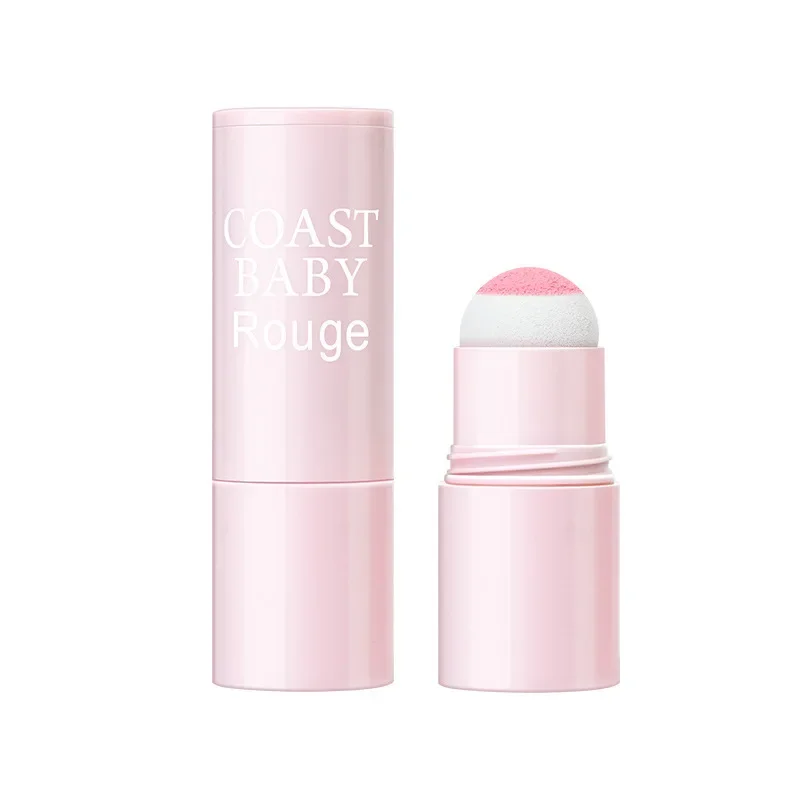 Yunrou Soft Nebbia Fard Stick Colore rosa naturale Fard Stick Viso Fard Patting Powder Blushers per le guance Carino stile coreano