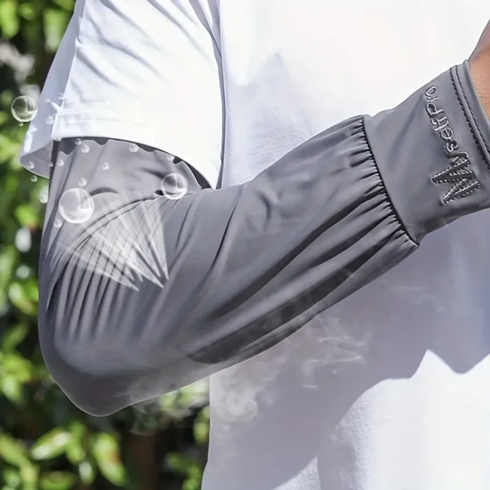 

Ice Sleeve Loose Sun Protection Sleeves Summer Uv Resistant Men's Ice Silk Gloves Driving And Cycling Arm Protection