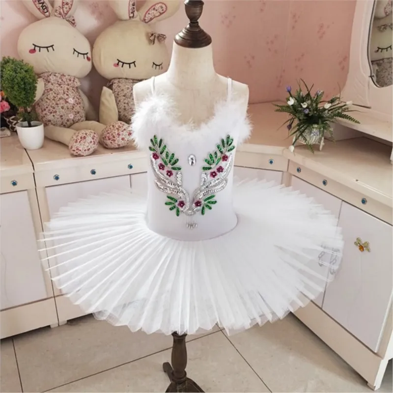 

Colorful children's ballet fluffy skirt Girls Professional Ballet Tutu Dress stage wear ballet swan Lake performance costumes