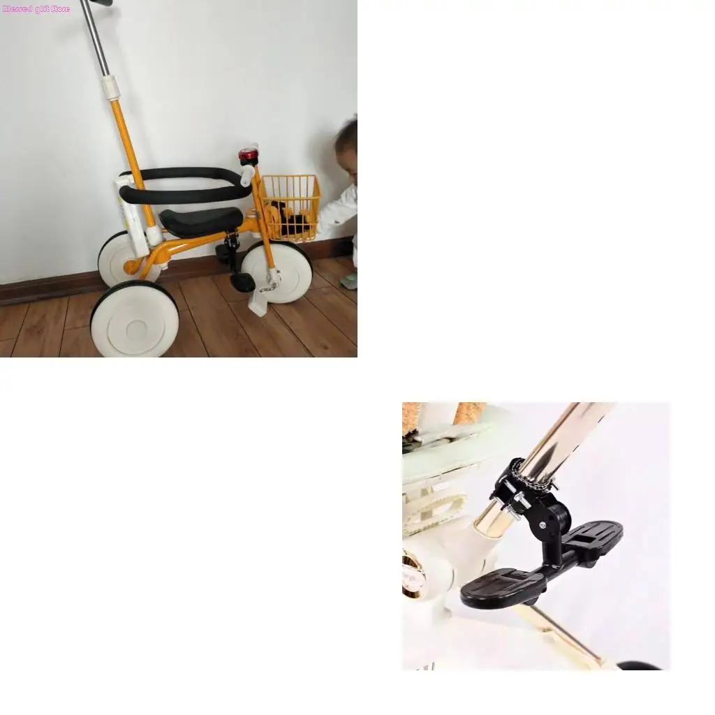 D0JC Universal Scooter Footrest For Kids Anti Slip Surfaces High Strength Metal Frame