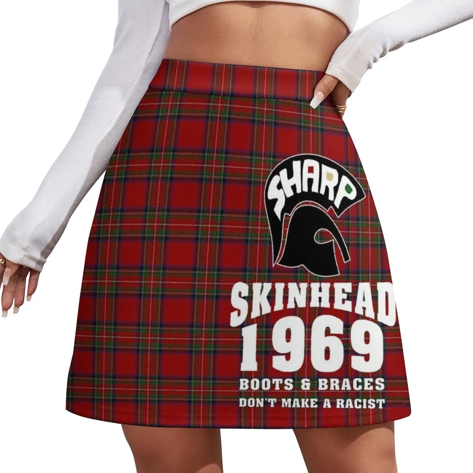 Sharp Skinheads - Tartan Mini Skirt 90s aesthetic summer clothes novelty in clothes Mini Skirt