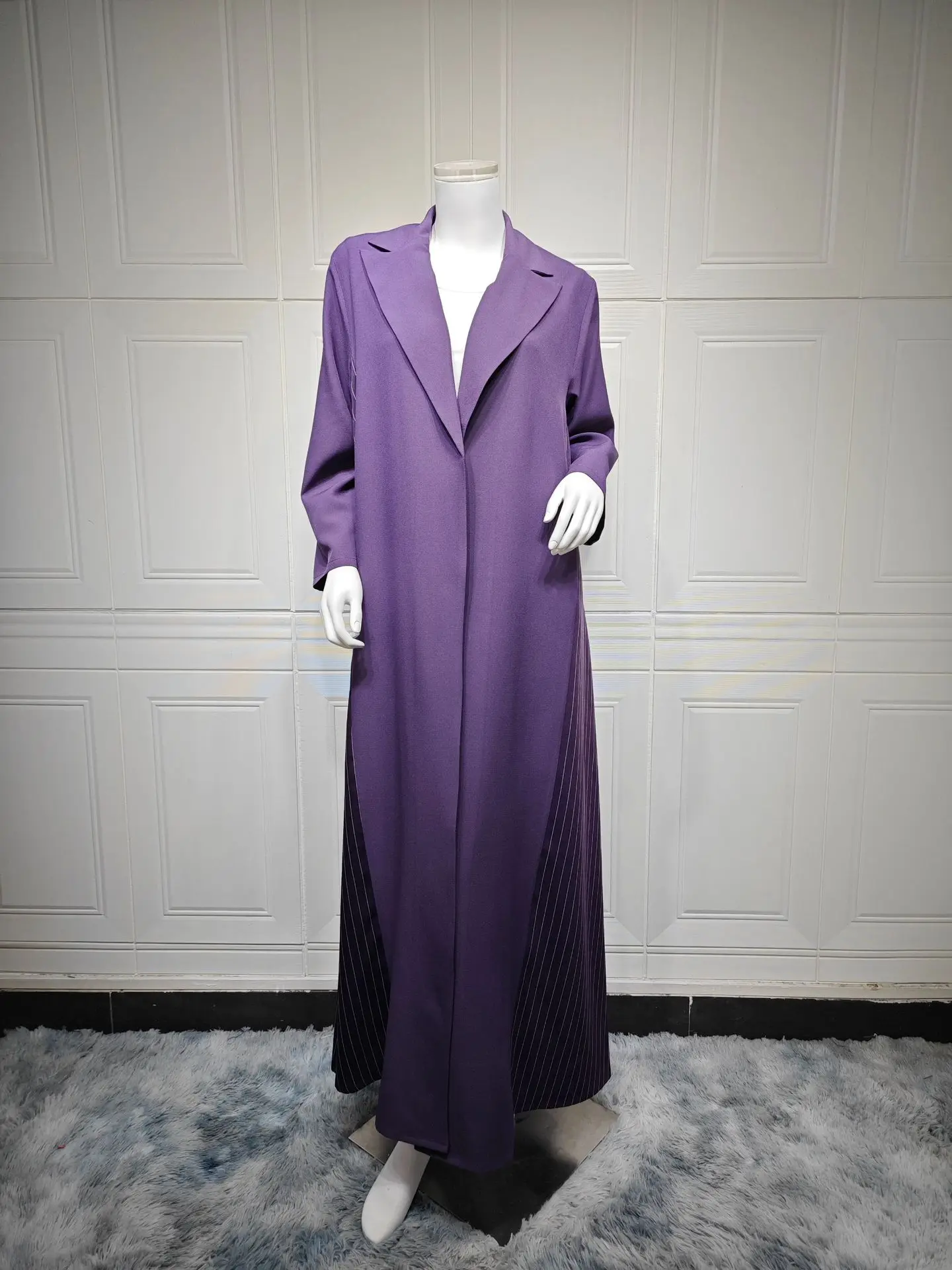 

Eid Dubai Lapel Coat Open Abayas for Women Muslim Dress Jalabiya Kimono Cardigan Kaftan Ramadan Femme Robe Islamic Clothing New