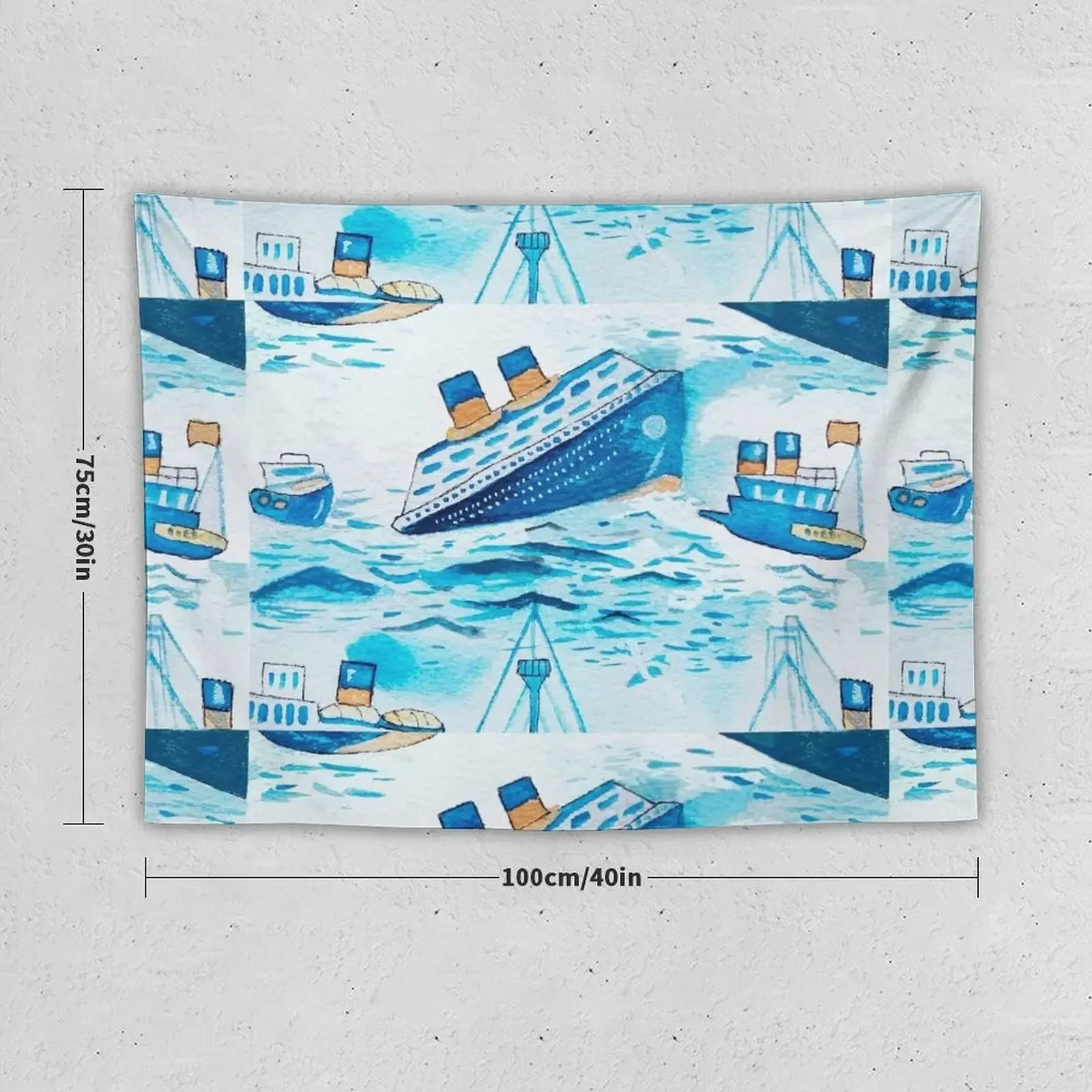 Ferry boats scrub cap Tapestry Aesthetic Room Decors Wallpapers Home Decor Bedroom Deco Home Decoration Accessories Tapestry