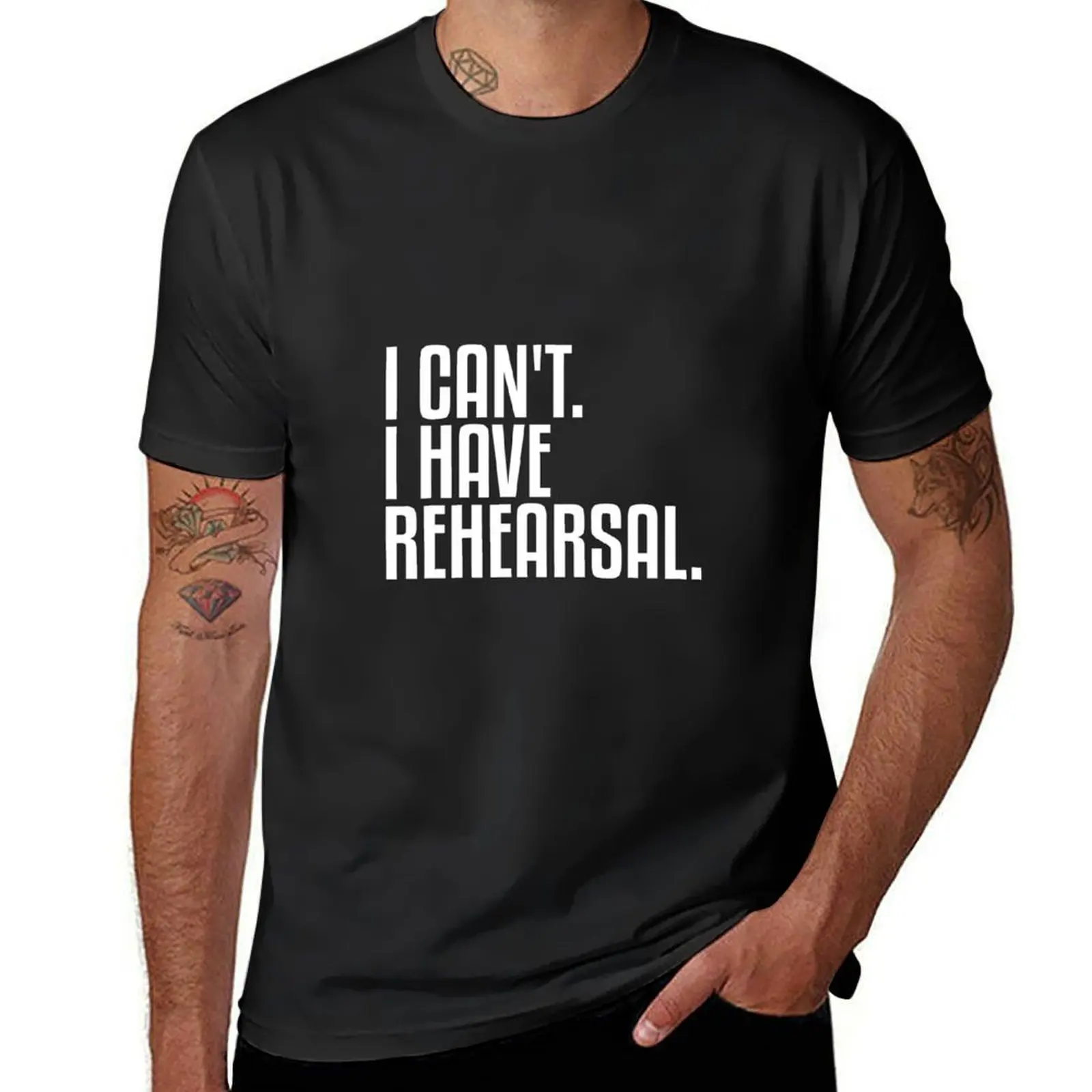 

I Can't I Have Rehearsal Theatre T-Shirt anime figures blue lock cotton graphic tees Men's t-shirts