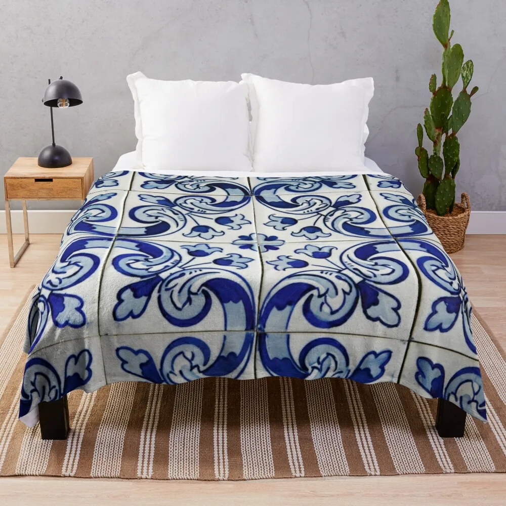 Azulejo Throw Blanket Multi-Purpose Polar blanket Sofa Quilt