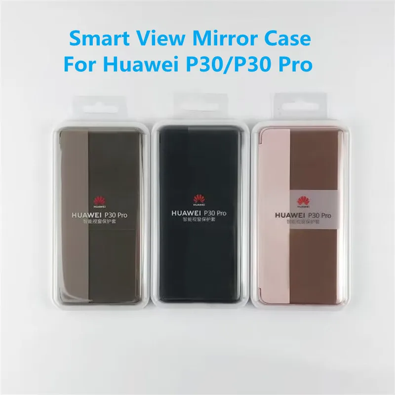 Coque Huawei P30 Pro Clear View, étui Rabat Translucide Little Boutik (Noir M)