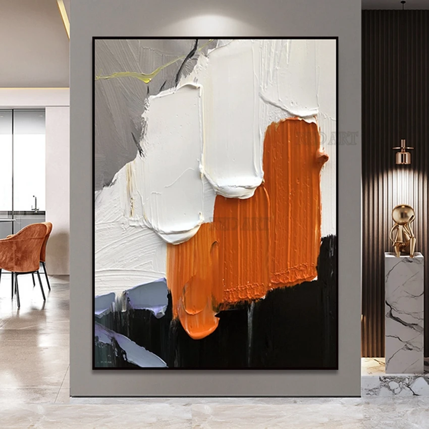

Heavy Thick Abstract Colorful Oil Painting Handmade Knife Art On Canvas Wall Decor Art Unframed Large Murals Picture For Hotel