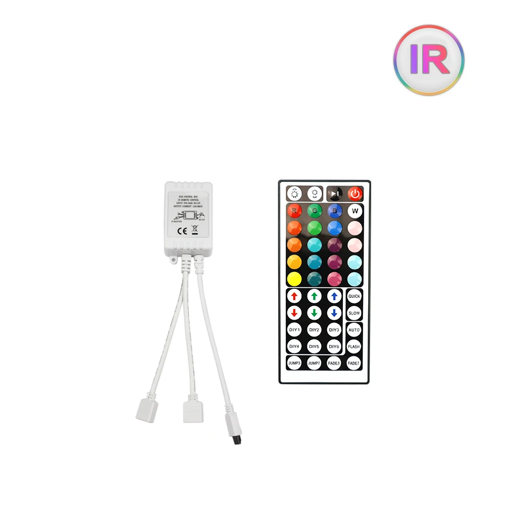 Wiscolor Contrôleur LED RVB, DC 5V LED Strip Light IR Bluetooth Remoter ,44key RF Wireless Remoter Control, For 5050 2835 W2811 W2812 LED Strip