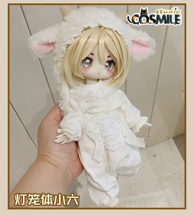 

Japanese Little Lamb Sheep Cute White Pajamas Hat Dress Skirt Costume 1/6 Size BJD Doll Accessories Doll's Clothes DJ Sep