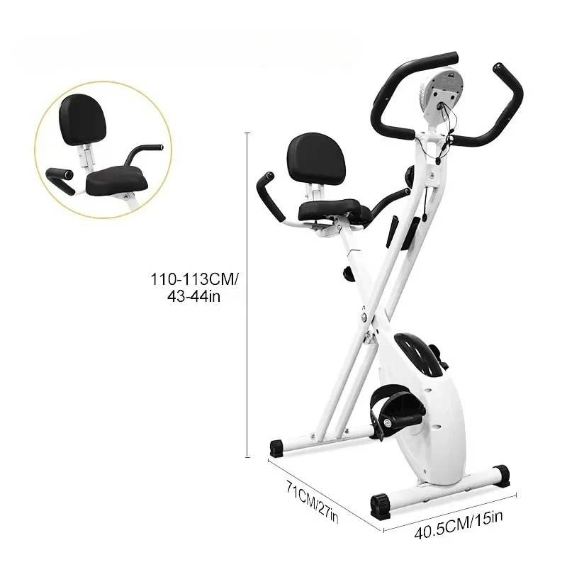 

Foldable Stationary Exercise Bikes Upright - Portable Indoor Cycling Bike Magnetic for Home & On-the-Go Fitness