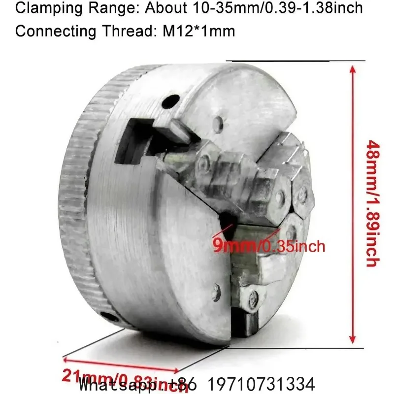 

Electric Lathe Drill Chuck Heavy Duty Self Centering Drill Chuck 3 4 Jaws M12 x 1 mm Linkage Electric Drilling Lathe Tools