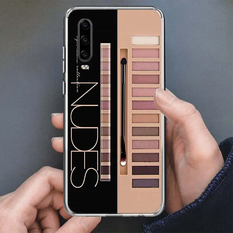 Glam Makeup Eye Shadow Box Phone Case For Huawei P30 P40 P50 P20 Pro P10 Lite Mate 20 30 40 10 P30Lite Soft Cover Silicone Shell
