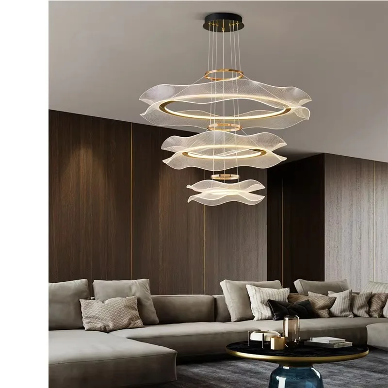 Classic Transparent Industrial Style Acrylic Restaurant Industrial Led Chandelier Light