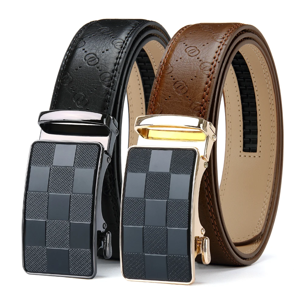

Высококачественный роскошный мужской ремень с пряжкой шириной 3,9 см, ремень из воловьей кожи без автоматической пряжки, роскошный брендовый мужской гладкий ремень с храповым механизмом