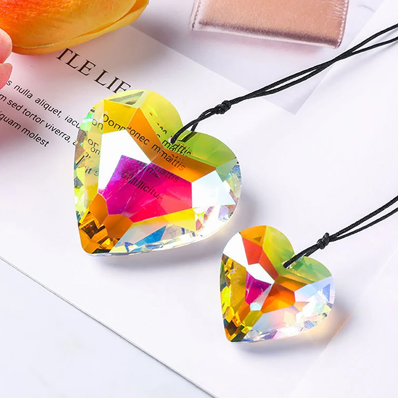 

1 Piece Heart Love Crystal Window Craft Crystal Windchimes Ornament Garden Hanging Pendant Wind Chimes Sun Catchers Decoration