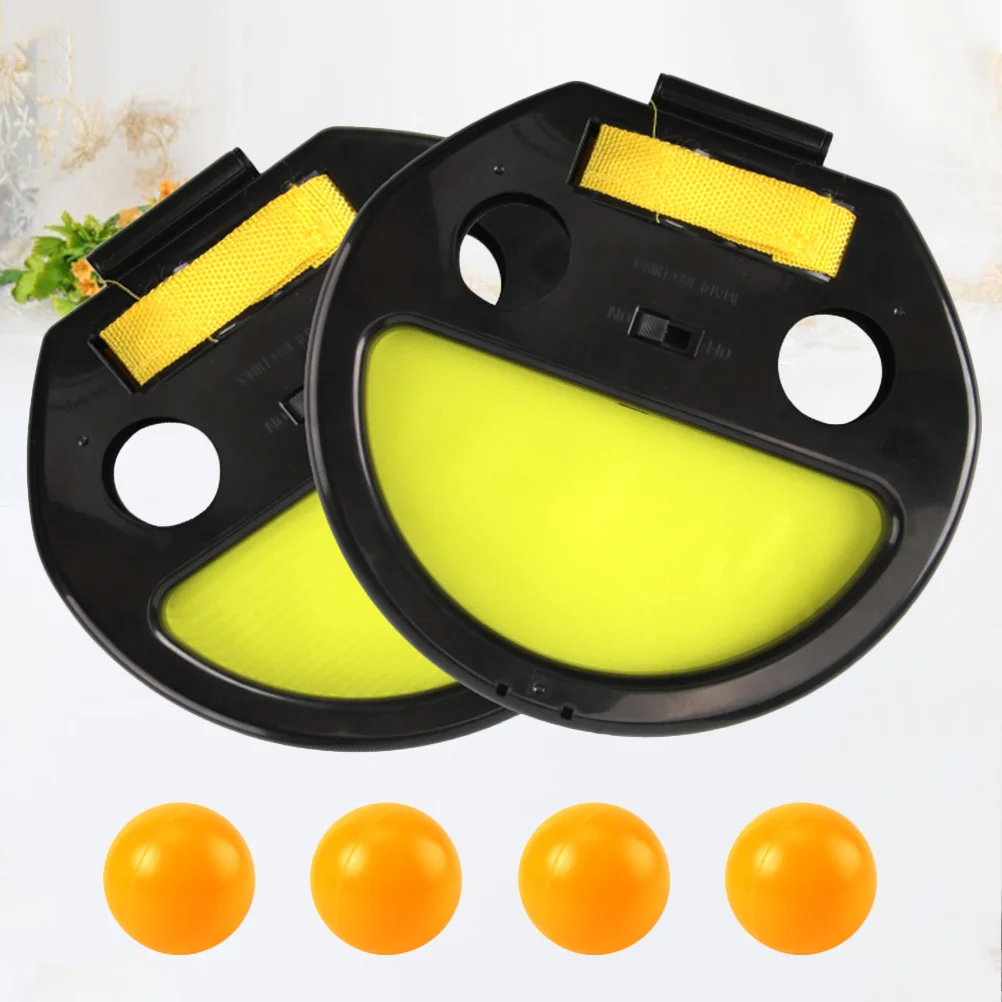 Children's Hand Catching Ball Racket Parent-child Outdoor Sports Toy Racket Throwing Ball Table Tennis Hand Clip (1 Set 2pcs Rac