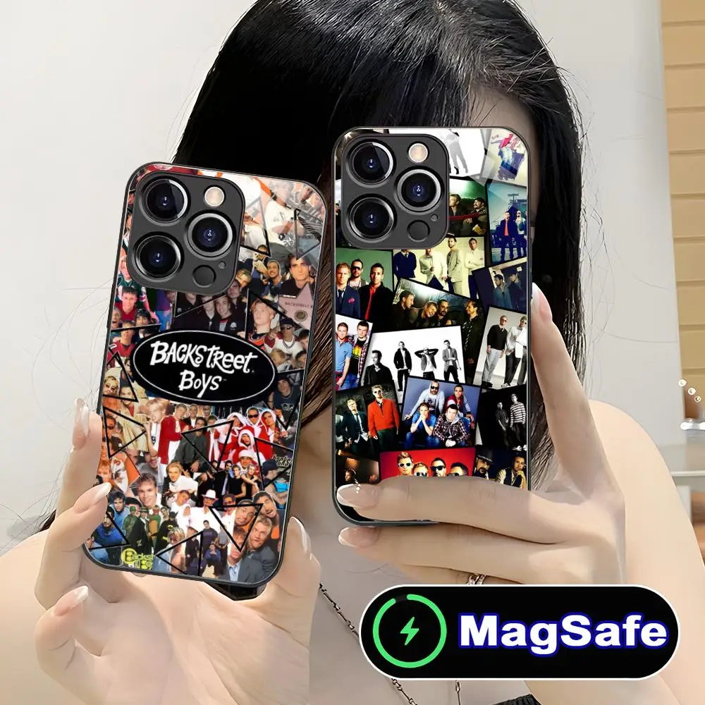 

Backstreet Boys Mobile Phone Case for iPhone 16 15 14 13 12 11 Pro Max Plus Mini MagSafe Glass Colour Printing Pretty Luxury