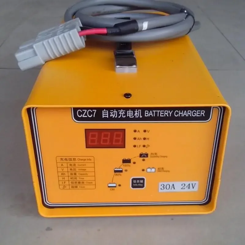 

CZC7 24V 30A Intelligent Portable Battery Charger,Electric Stacker Pallet Truck Accessories Golf Spare Part Club Car Gadget