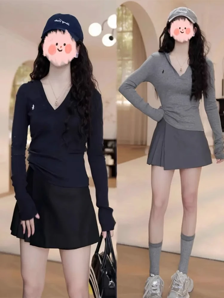 

Корейские женские летние тонкие юбки-шорты с высокой талией из хлопковой смеси, повседневные, А-силуэт