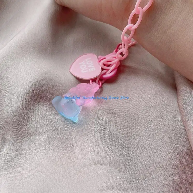 E56A Valentine's Day Gift Colorful Bracelet Gummy Lovely Bear Bracelet for Women Girl
