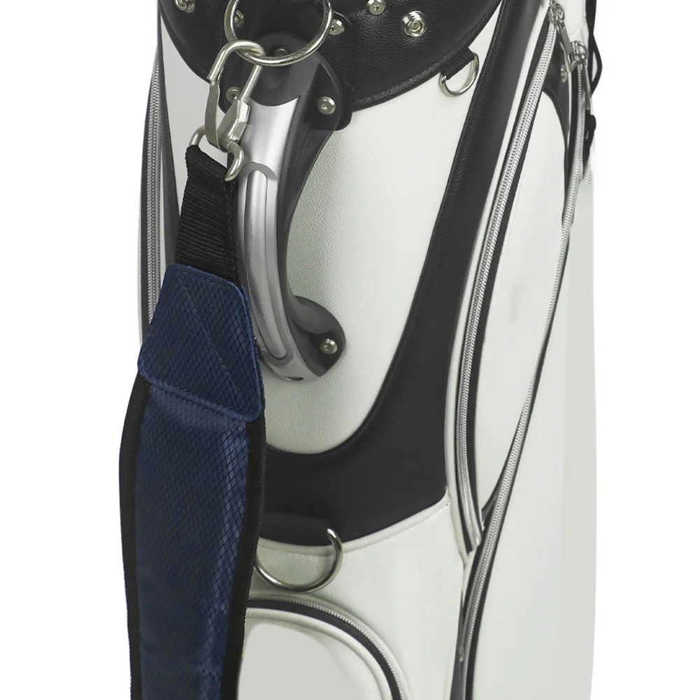 Adjustable Padded Shoulder Strap for Golf Cart Bag Replacement with Waterproof Polyester and Secure Swivel Clip Attachment