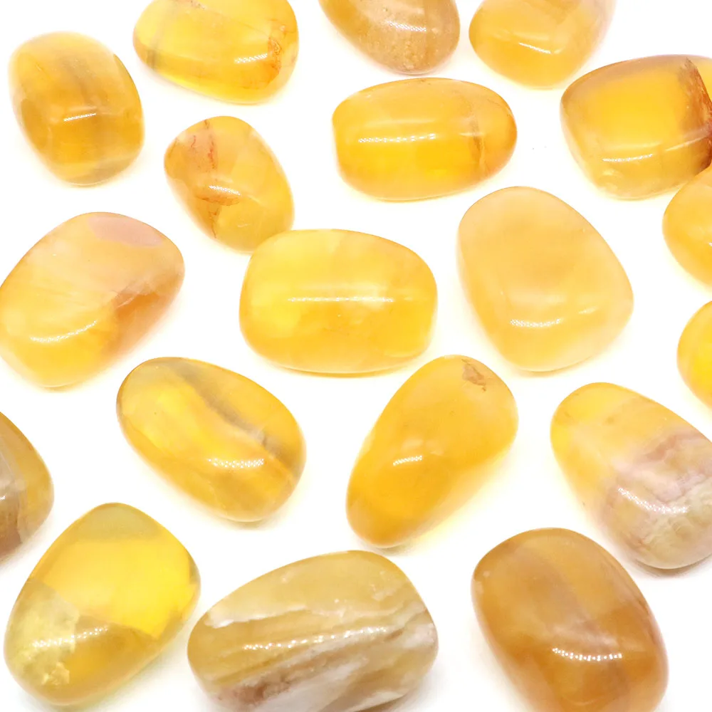 

Natural Yellow Fluorite Crystal Reiki Healing Tumbled Stones Minerals Bulk Gemstones Fish Tank Aquarium Specimen Home Decoration