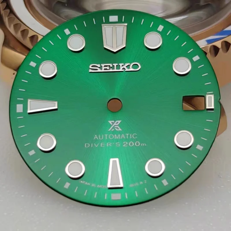 28.5mm 2025 New NH35 NH36 Watch  Dial S logo Sunray 62MAS Prospex Green Luminous Seiko Mod Fit NH35