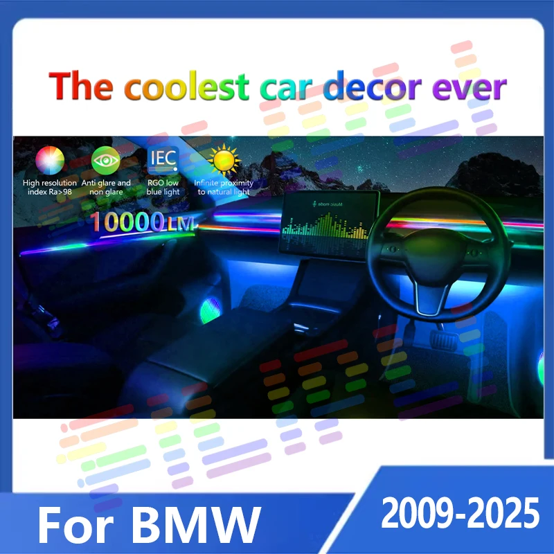 Dream Colors Led Interior Car Ambient Lights Car AccessoriesRGB Acrylic Neon Strip Only For BMW bmw F10 F30 E90 X5 E39 E53 E70