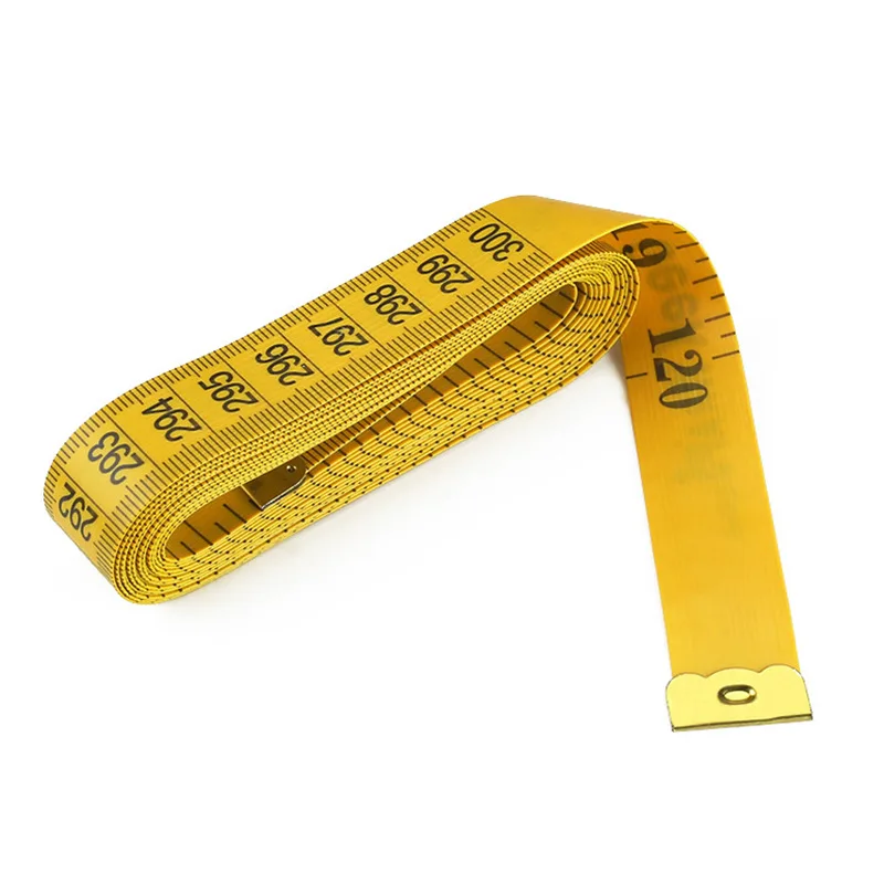 Dressmaking PVC Plastic Yellow High Quality Durable Soft 3 Meter 300 CM Sewing Tailor Tape Body Measuring Measure Ruler