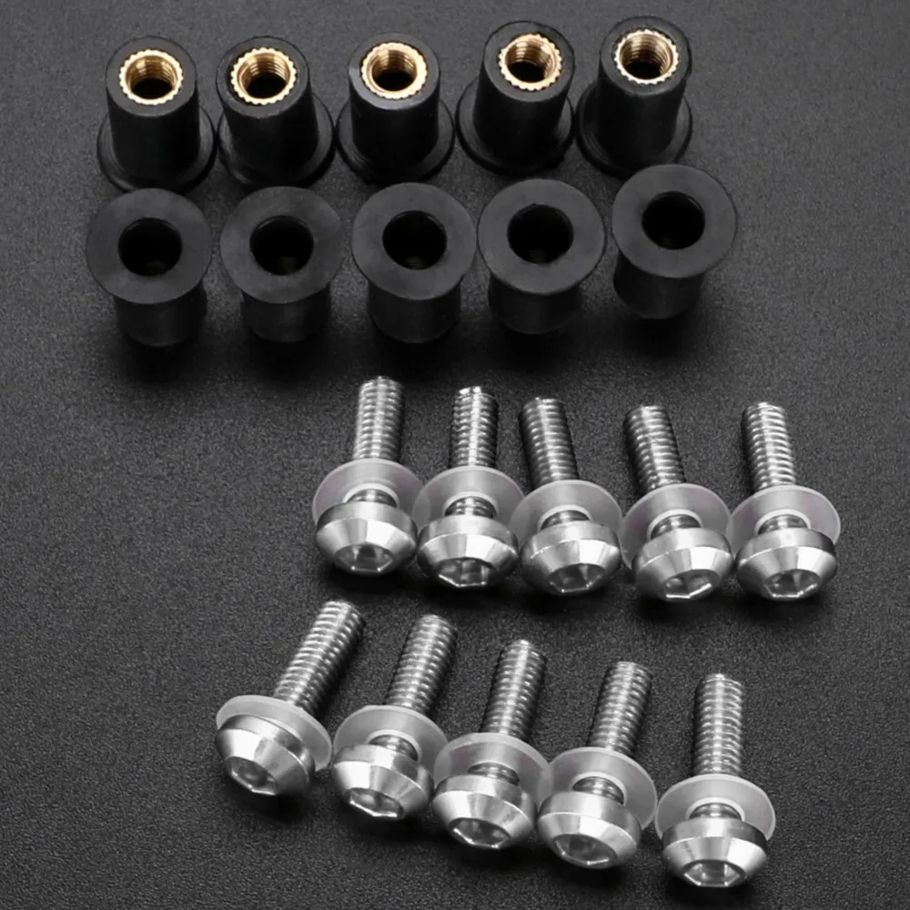 Windshield Screws FOR BMW K1600GT K1600GTL R1100GSR1150GS R1150RS R1150RT R1200R R1200RS Fairing Fasterner Windscreen Nut Bolts