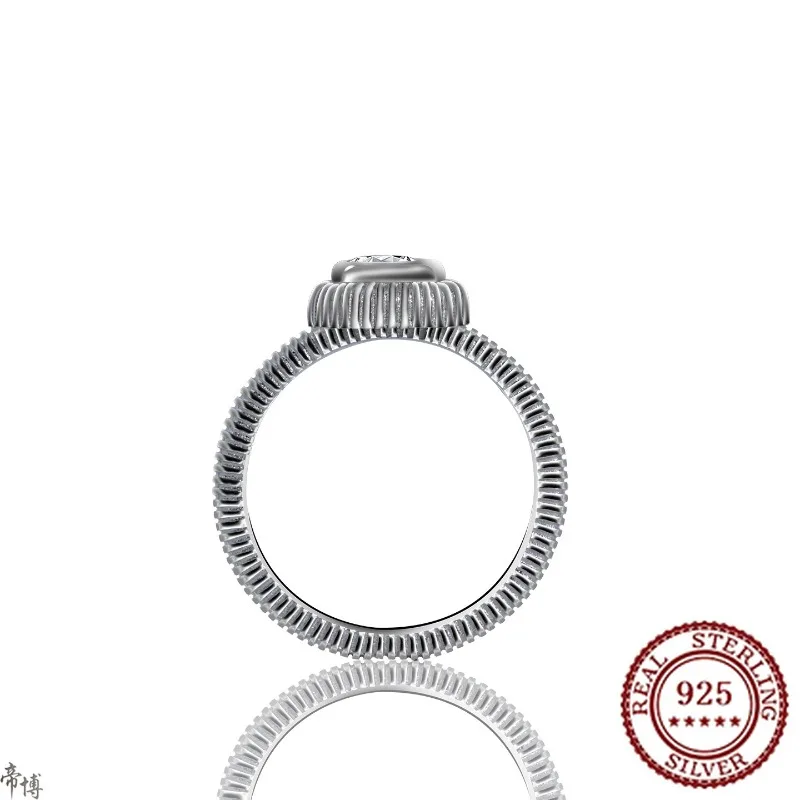 

Кольцо из чистого серебра S925 с сахаром для мужчин и женщин, легкая роскошь, простой и универсальный, европейский и американский стиль