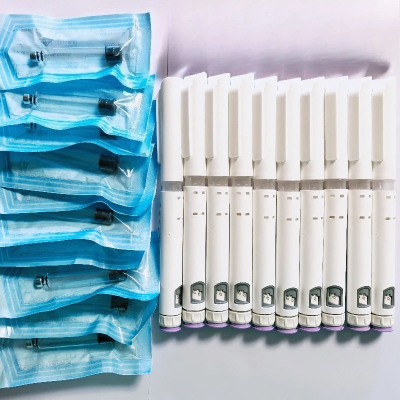 Paarse magische wegwerppen (exclusief medicijn) kan worden gebruikt voor het regenererende groeihormoon en insuline-injectiepen 10-delig