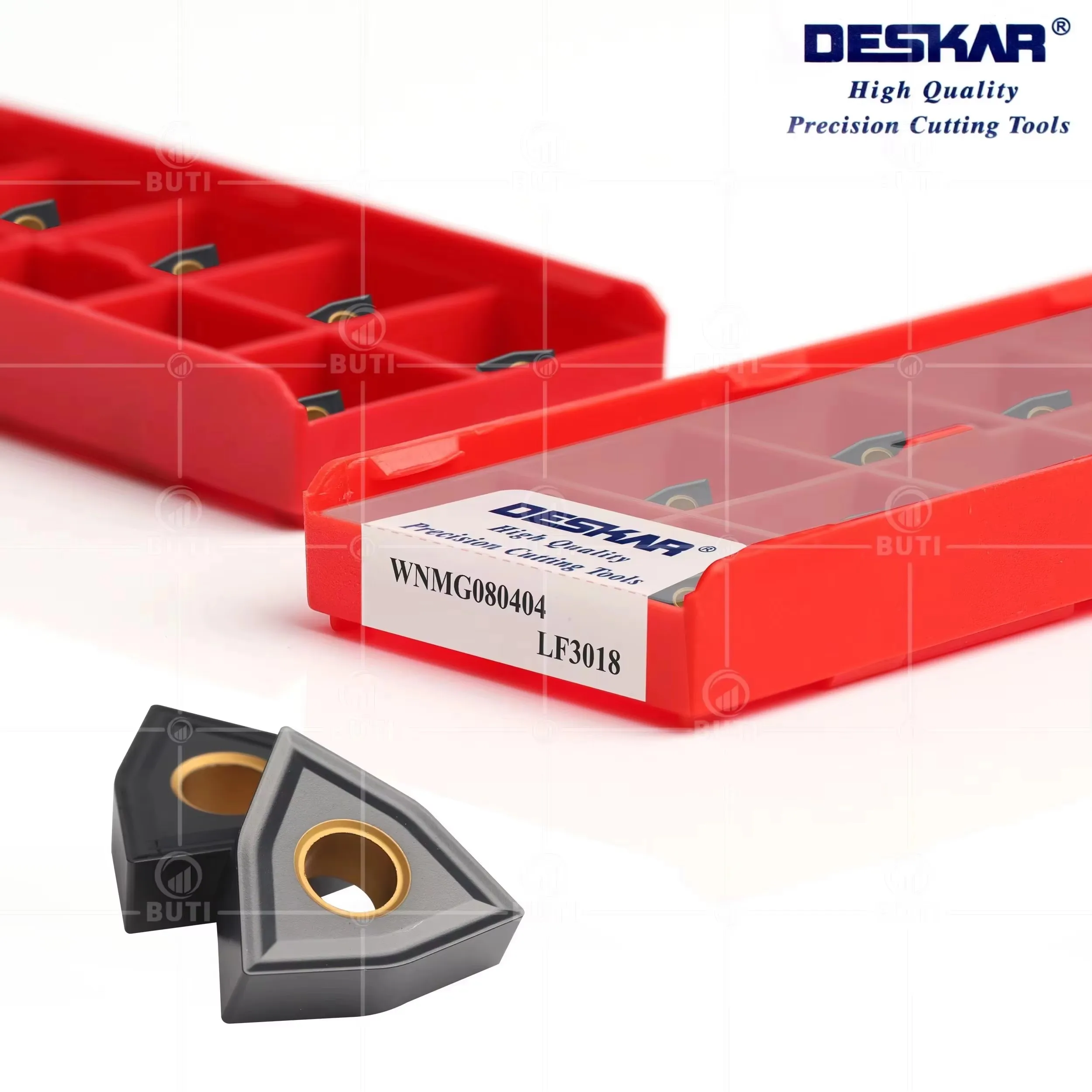 DESKAR 100% الأصلي WNMG080404 WNMG080408 WNMG080412 LF3018 مخرطة CNC الخارجي التعميم قطع تحول أداة معالجة الحديد الزهر