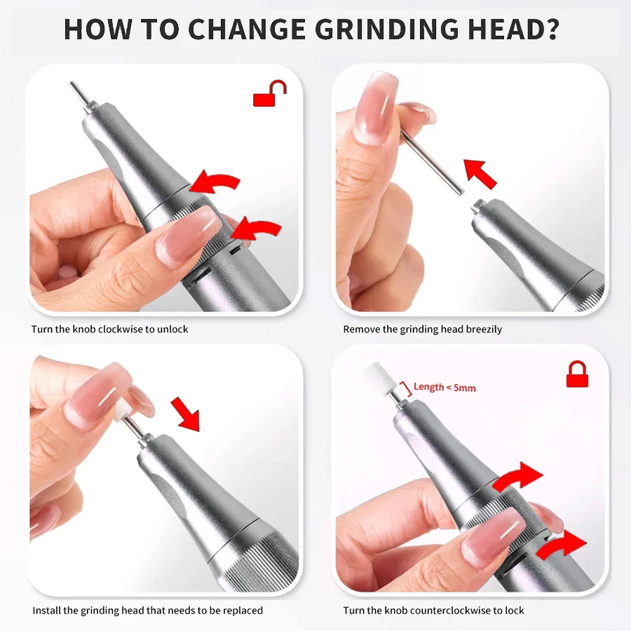 Portable Electric Nail Drill, USB Powered, Professional Electric Nail File Kit, Suitable For Acrylic & Gel Nails - Easy Manicure & Polishing - Efficient & Easy-To-Use Nail Care Tool, Nail Polishing & Shaping Tool, Suitable For Home & Salon Use, gallery 5