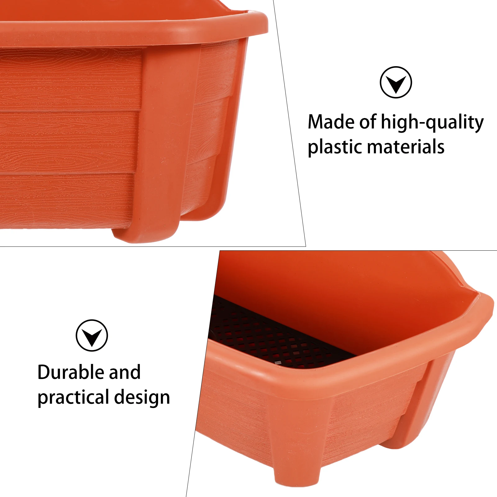 

Semi-circular Flower Pot Durable Rustic Hanging Succulent Plastic Versatile Wall-mounted Plant Holder Garden Accessories Small