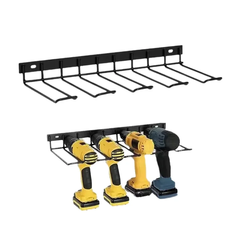 for Heavy Duty Metal Wall Mounted Electric Drill Bracket 4 Slot Multi Functional Power Tool Storage Rack Eco Friendly Single